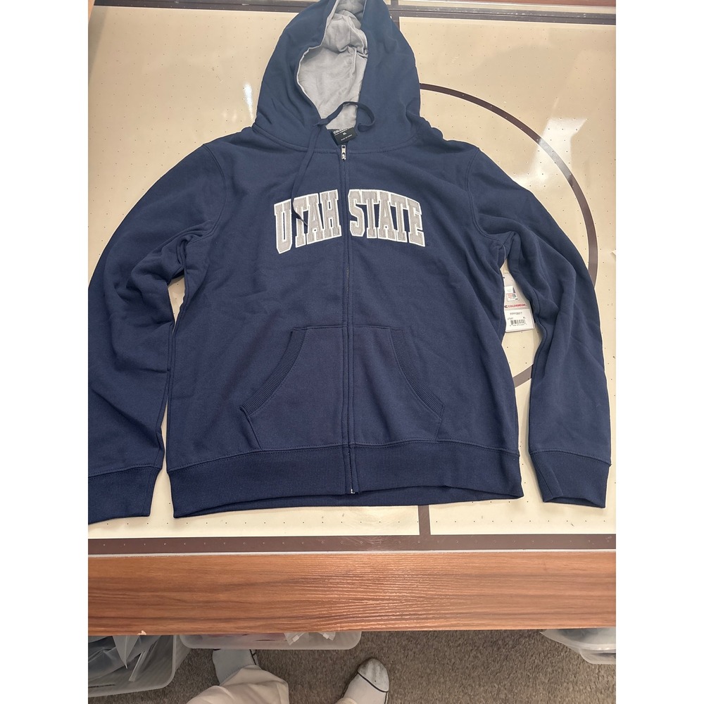 Colosseum Utah State Aggies Womens XL Navy Blue Full Zip Hoodie FFFF30017 NWT